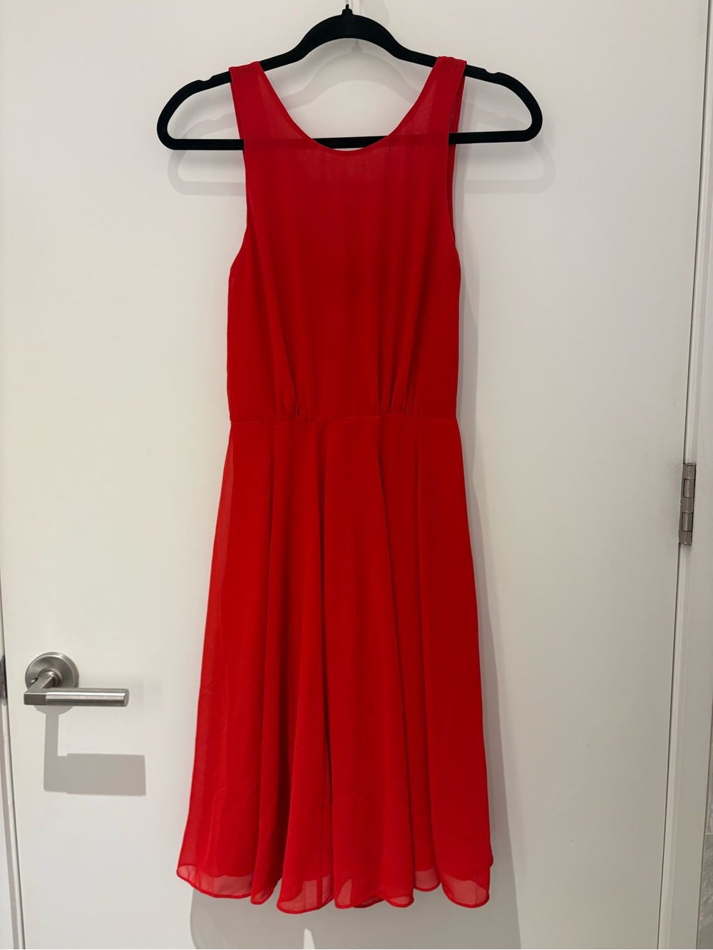 French Connection Red Sleeveless Midi Dress